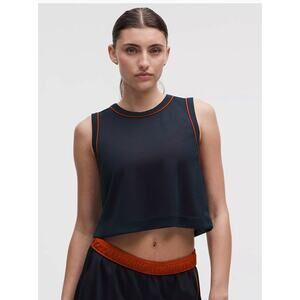 Lululemon Double-Layered Mesh Reversible Tank in True Navy/ Autumn Rust Size XL